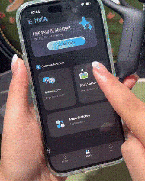 Animated compatible AI assistant app demonstration