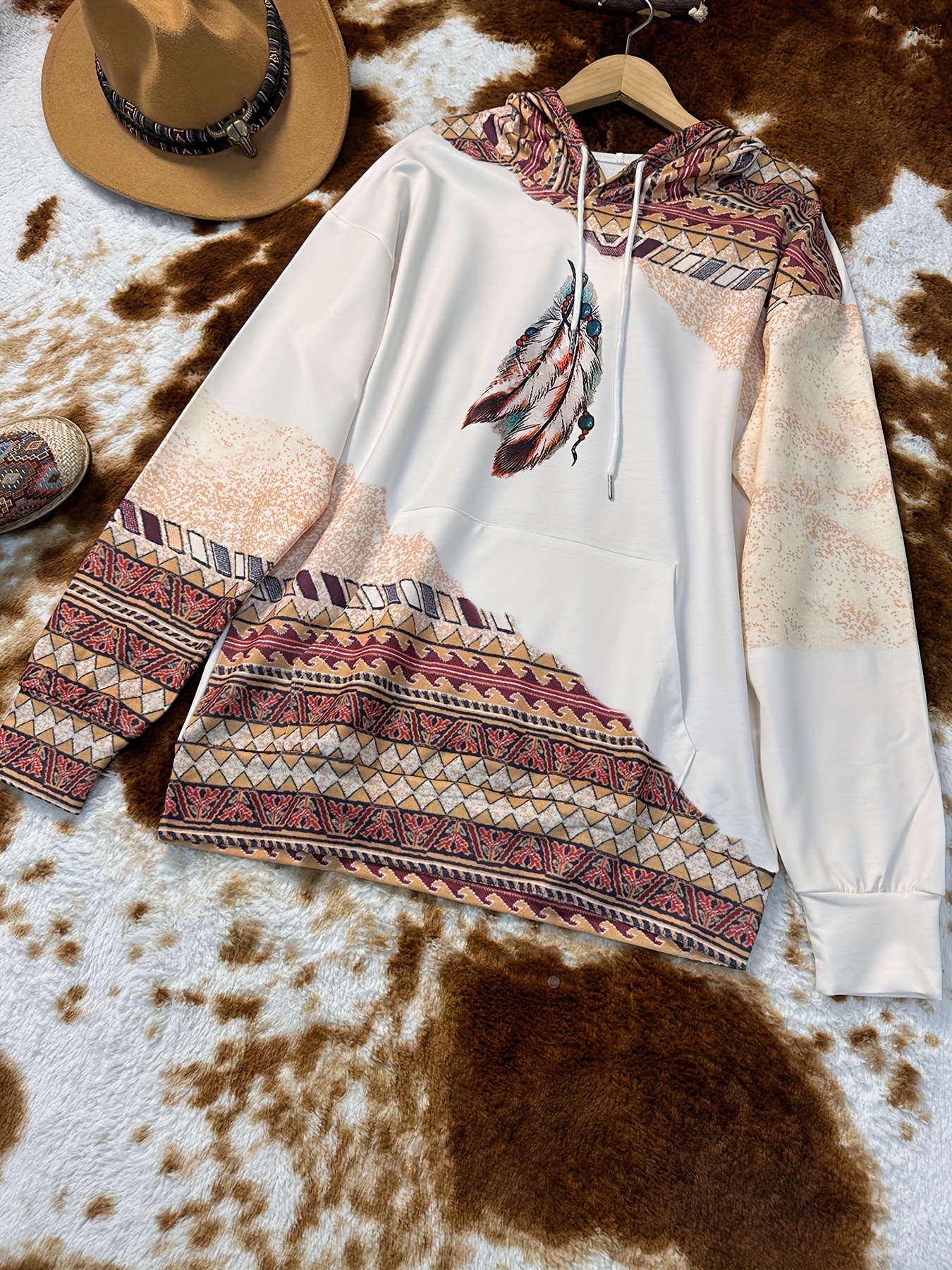 Women's Western Bohemian Hooded Pullover Sweatshirt（Buy 2 Free Shipping)