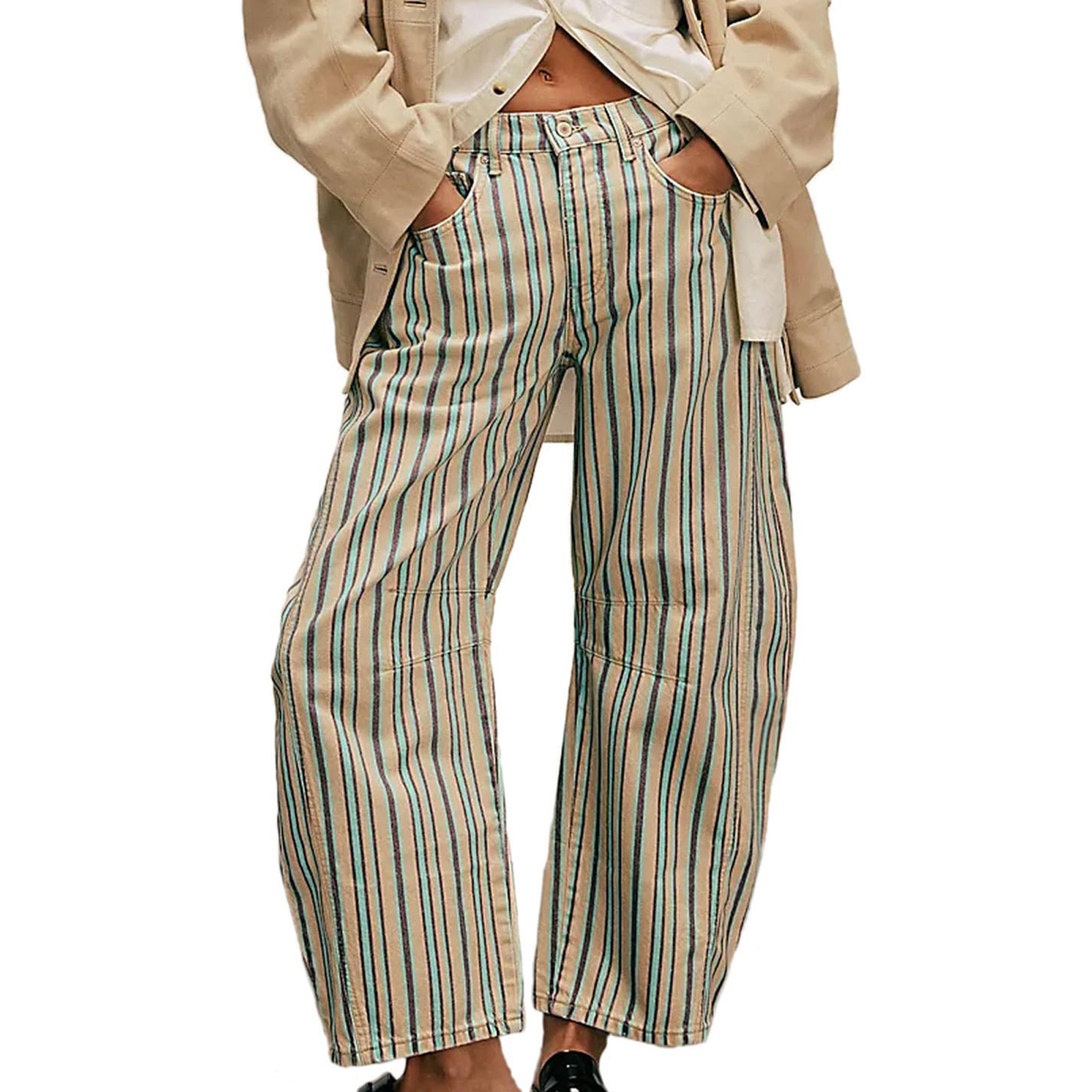 Your Luck Day Mid Rise Barrel Jeans （Buy 2 Free Shipping)