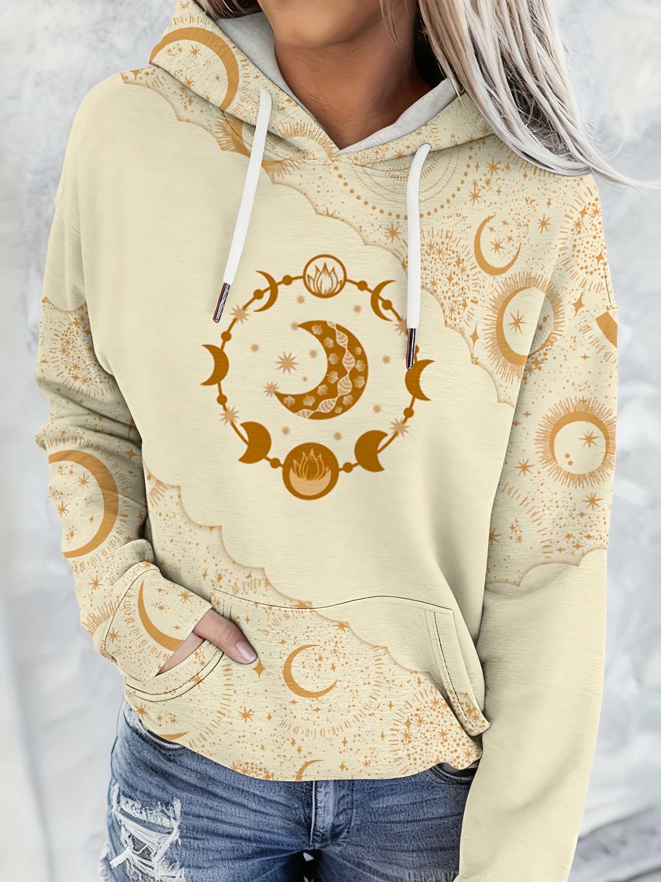 Casual Stylish Hooded Sweatshirt with a Western Ethnic Style（Buy 2 Free Shipping)