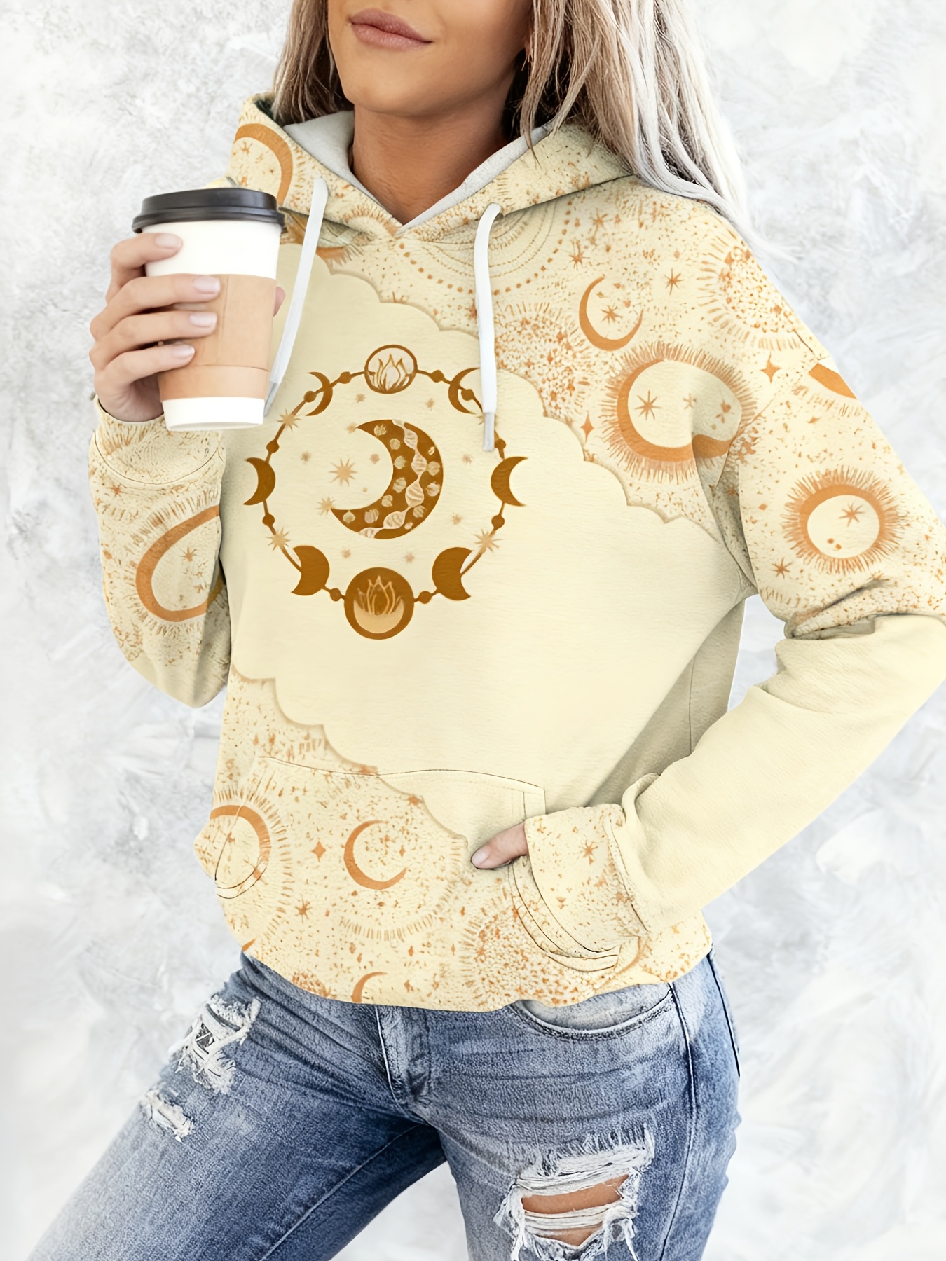 Casual Stylish Hooded Sweatshirt with a Western Ethnic Style（Buy 2 Free Shipping)