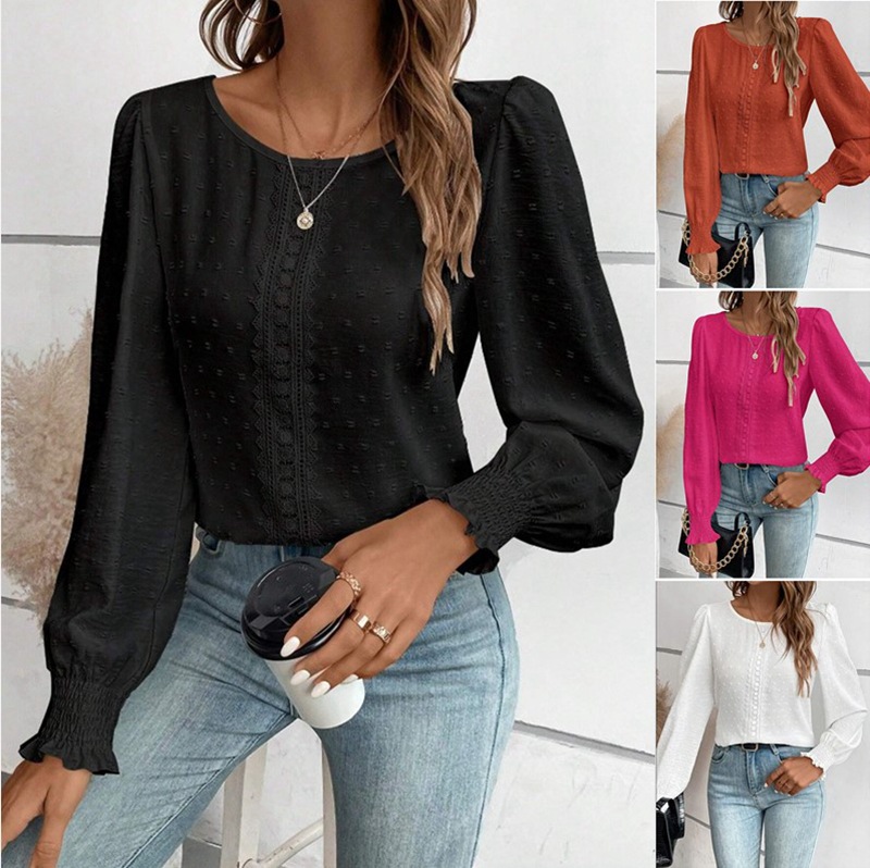 Jayla | Elegant Puff-Sleeve Textured Detail Blouse