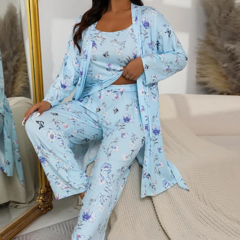 Plus Size Women's Print Pajama Set (Buy 2 Free Shipping)