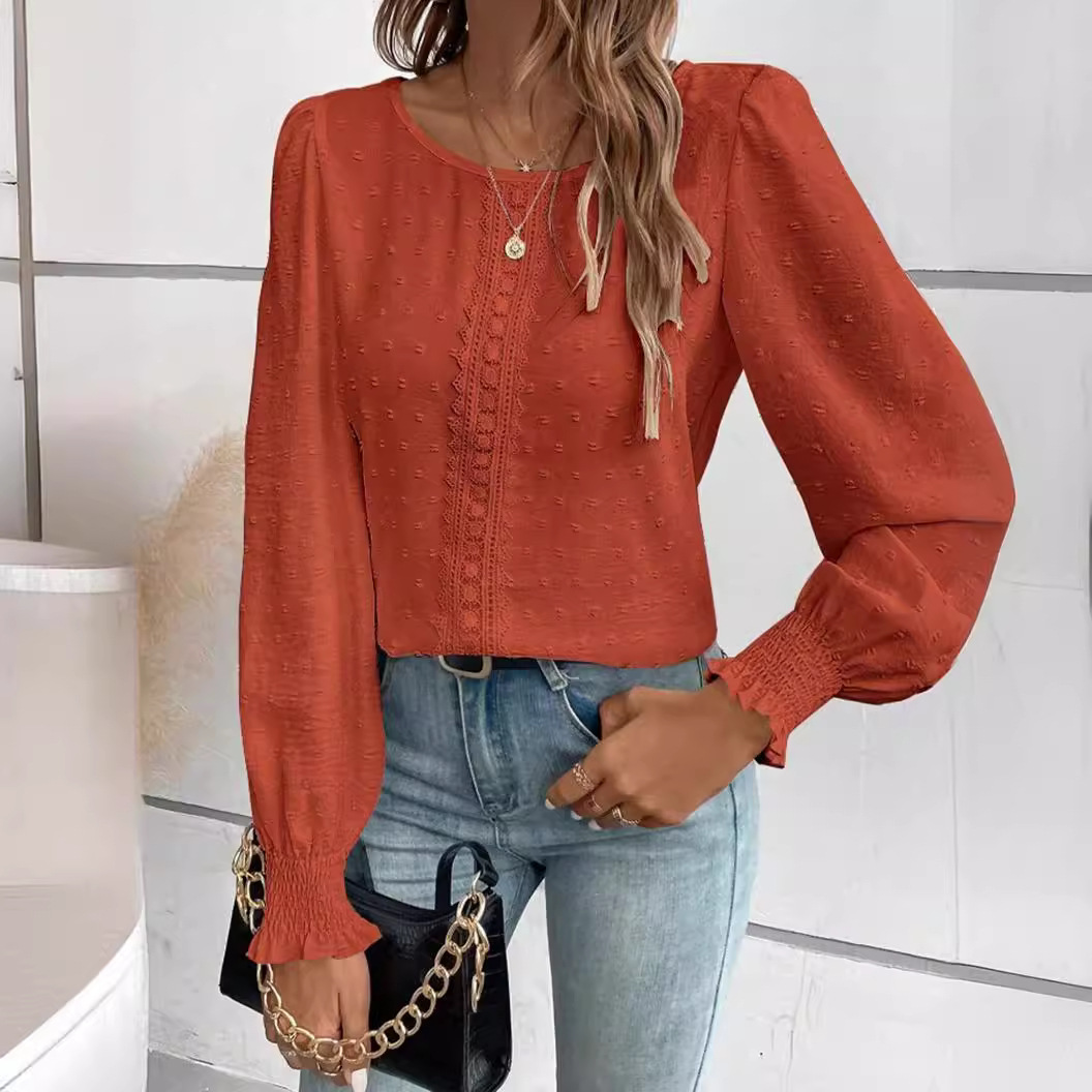 Jayla | Elegant Puff-Sleeve Textured Detail Blouse