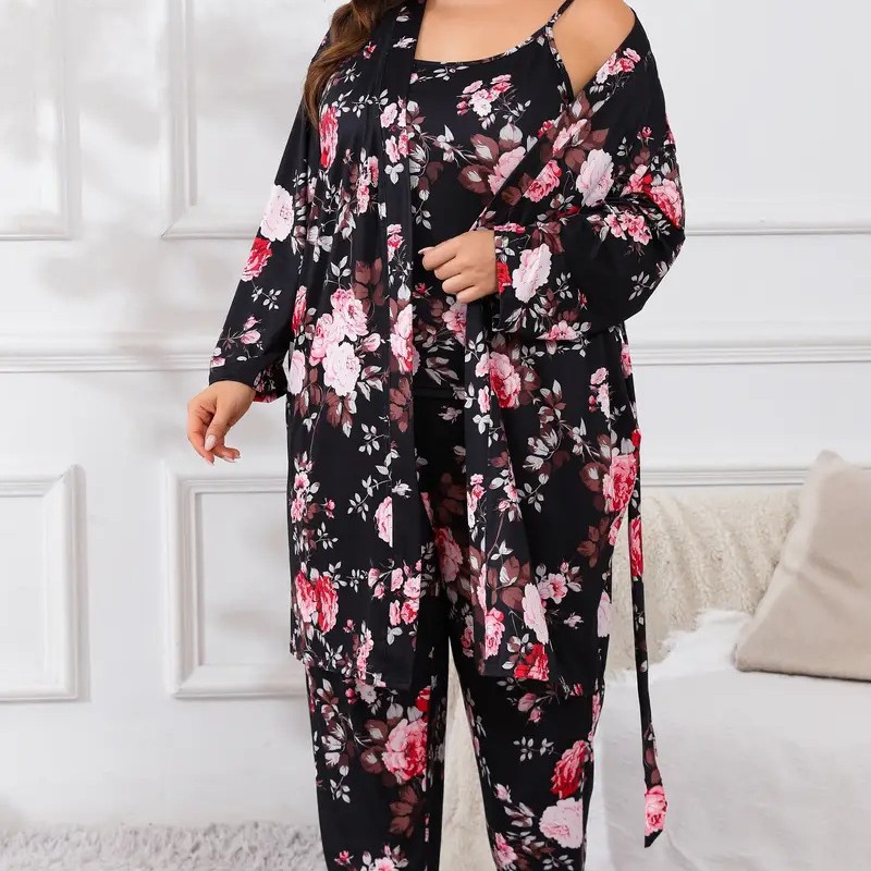 Plus Size Women's Print Pajama Set (Buy 2 Free Shipping)