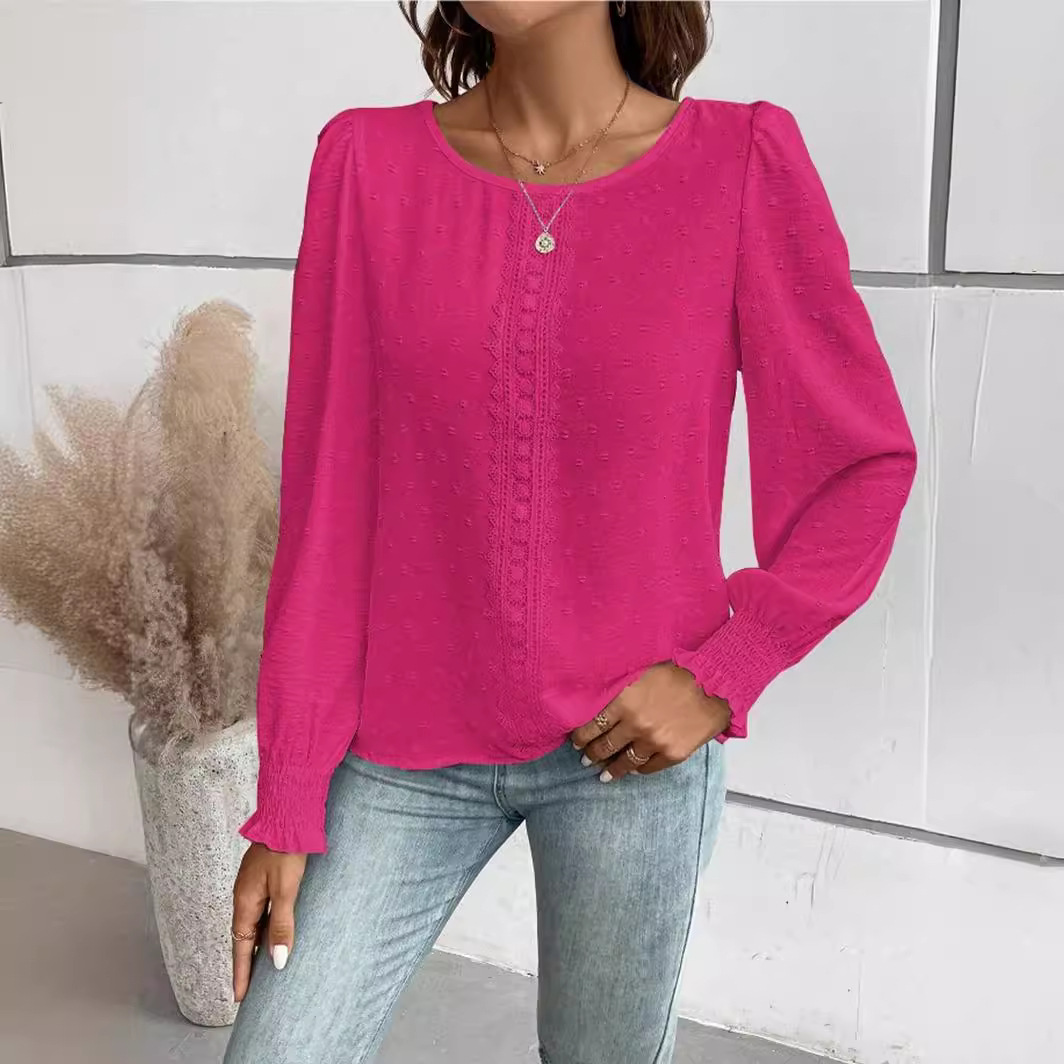 Jayla | Elegant Puff-Sleeve Textured Detail Blouse