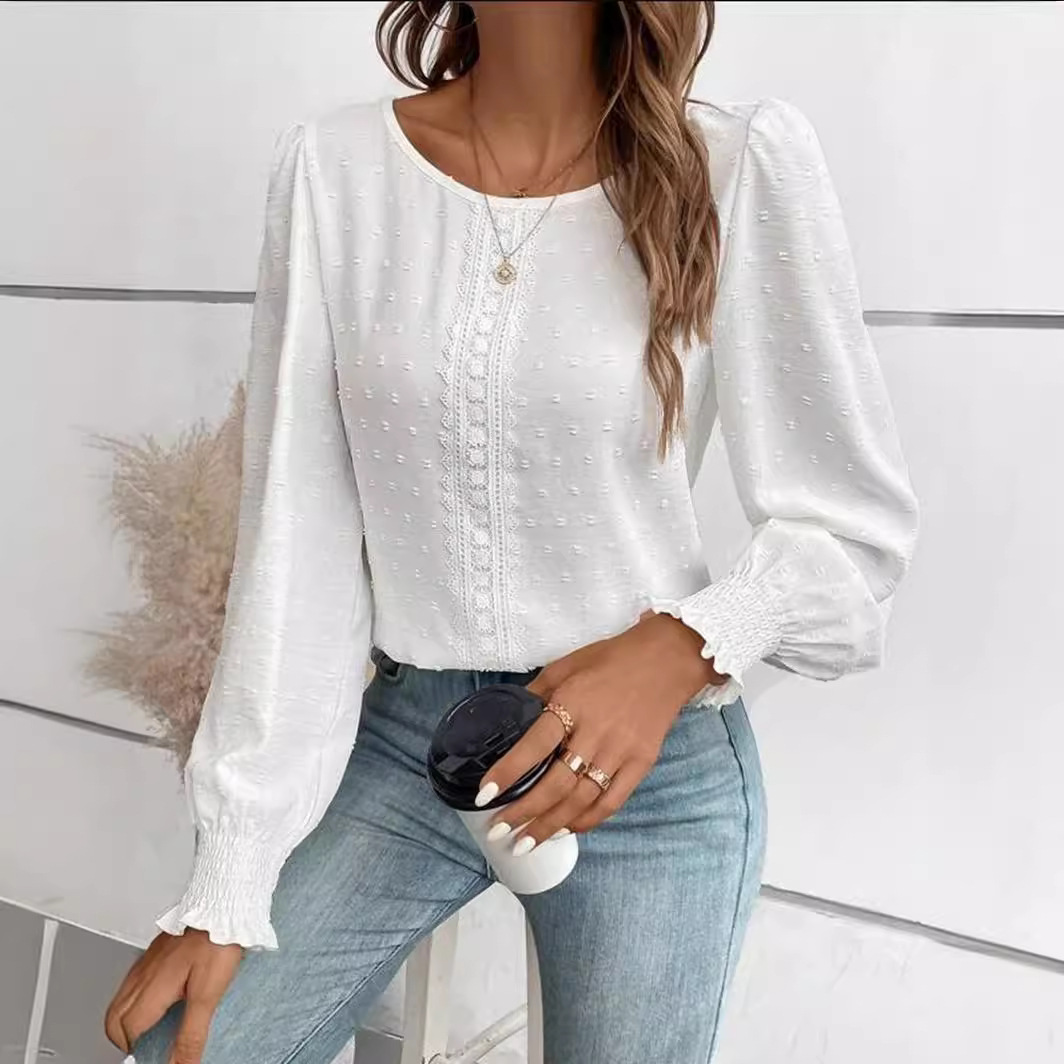 Jayla | Elegant Puff-Sleeve Textured Detail Blouse
