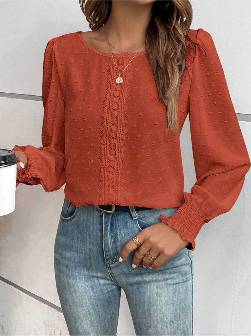 Jayla | Elegant Puff-Sleeve Textured Detail Blouse