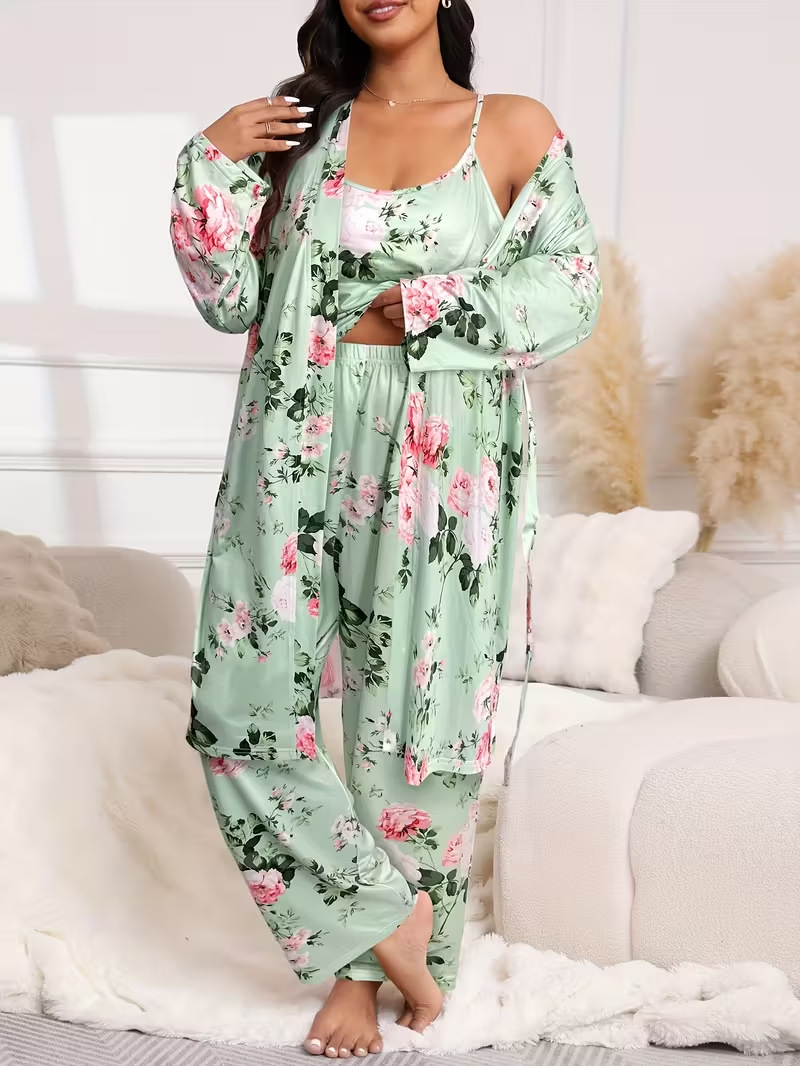 Plus Size Women's Print Pajama Set (Buy 2 Free Shipping)