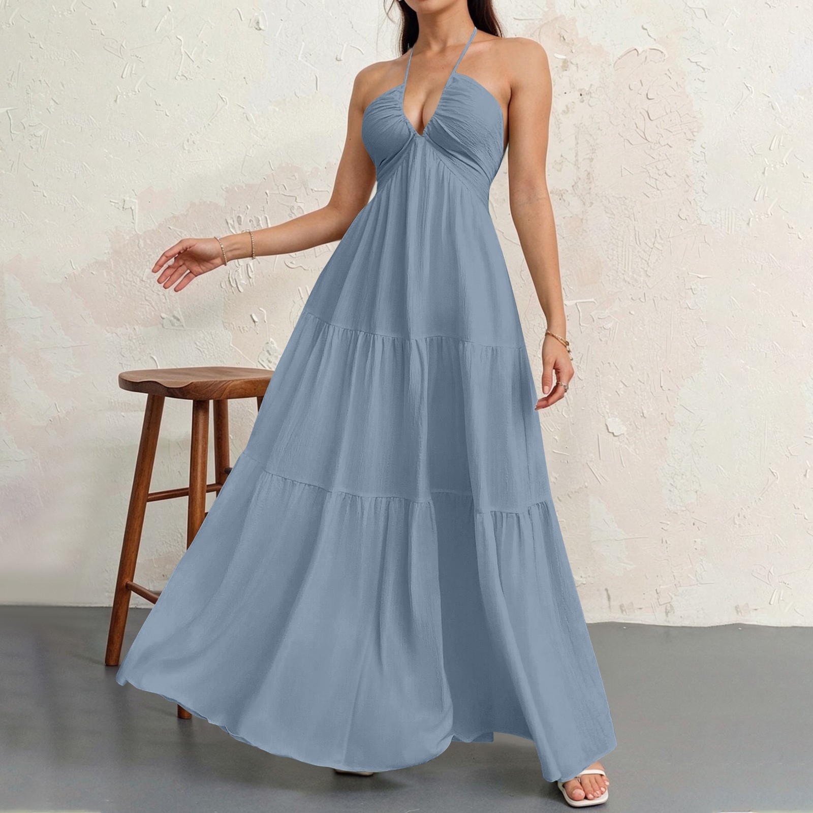 Women's Plain Dress, Summer Casual Basic Loose Fit Sleeveless Dress for Beach Holiday Vacation （Buy  2 Free Shipping）
