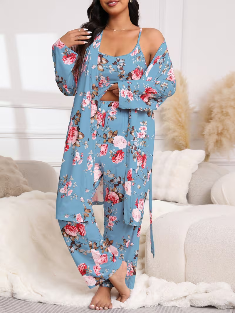 Plus Size Women's Print Pajama Set (Buy 2 Free Shipping)