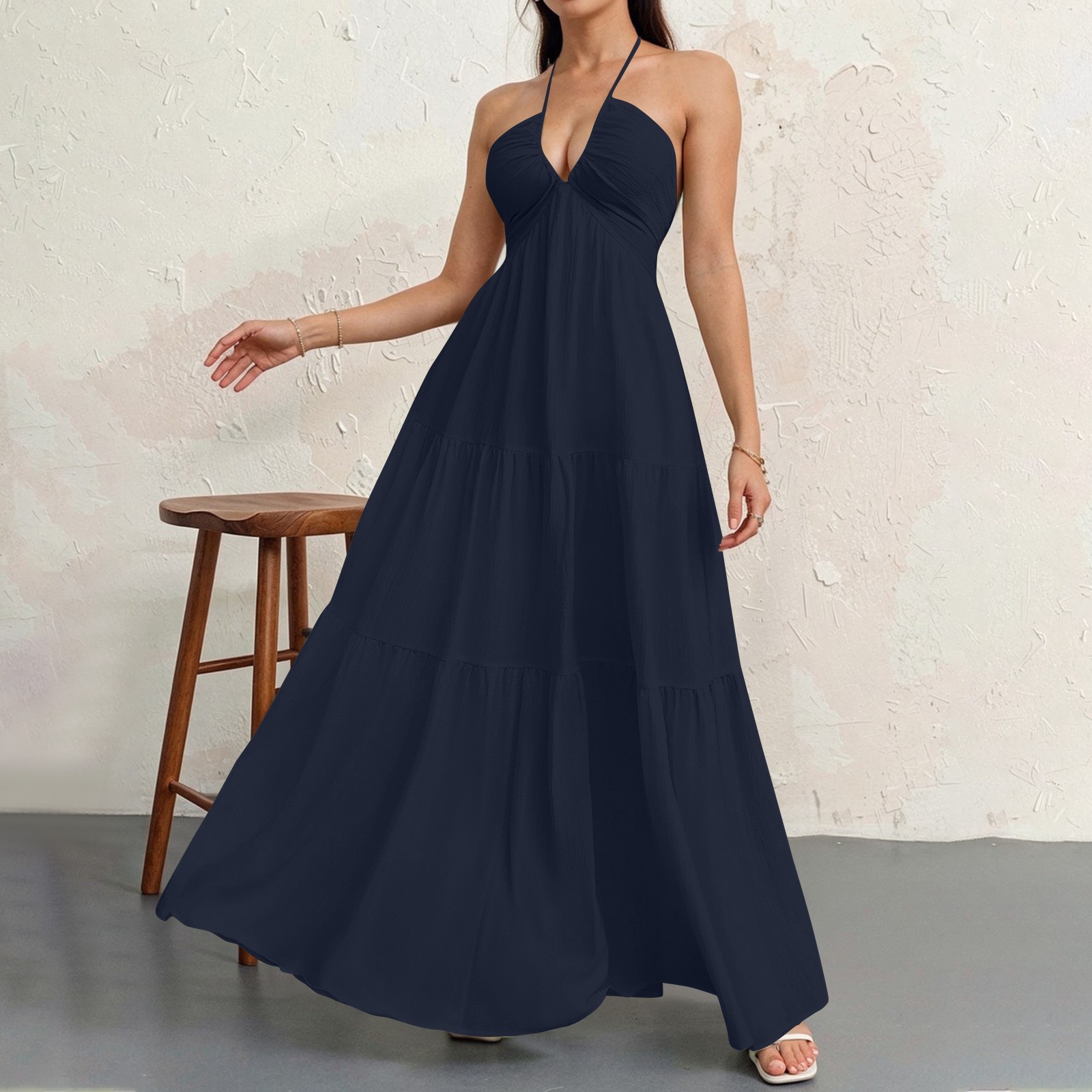 Women's Plain Dress, Summer Casual Basic Loose Fit Sleeveless Dress for Beach Holiday Vacation （Buy  2 Free Shipping）