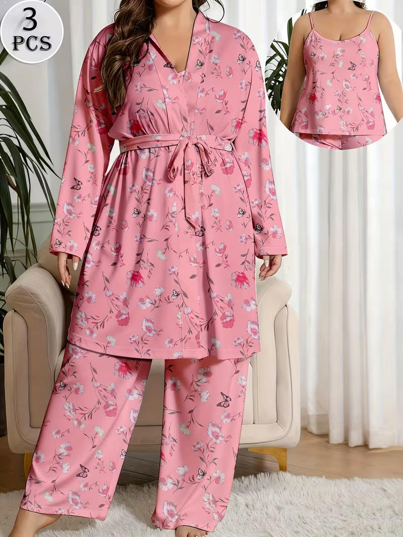 Plus Size Women's Print Pajama Set (Buy 2 Free Shipping)