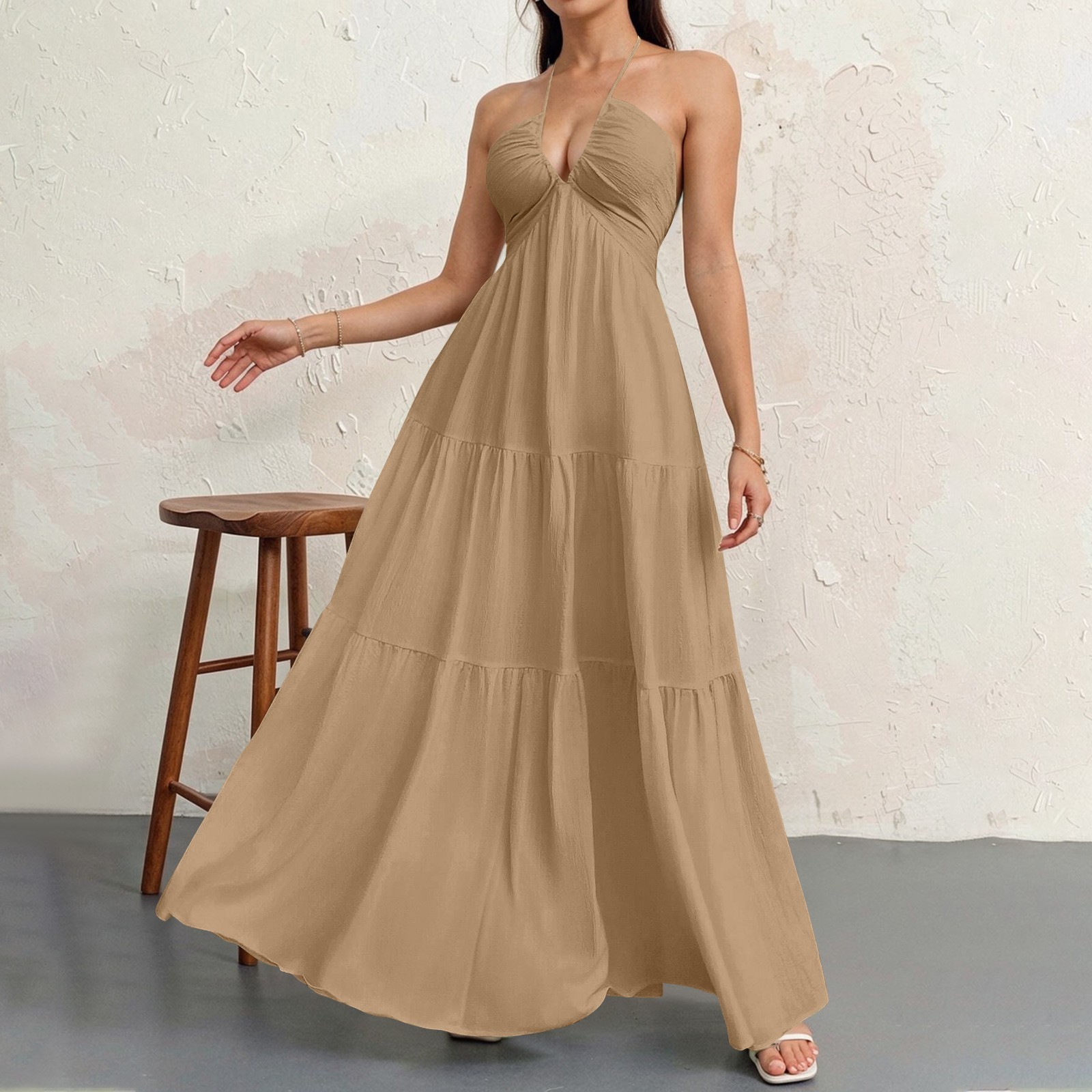 Women's Plain Dress, Summer Casual Basic Loose Fit Sleeveless Dress for Beach Holiday Vacation （Buy  2 Free Shipping）