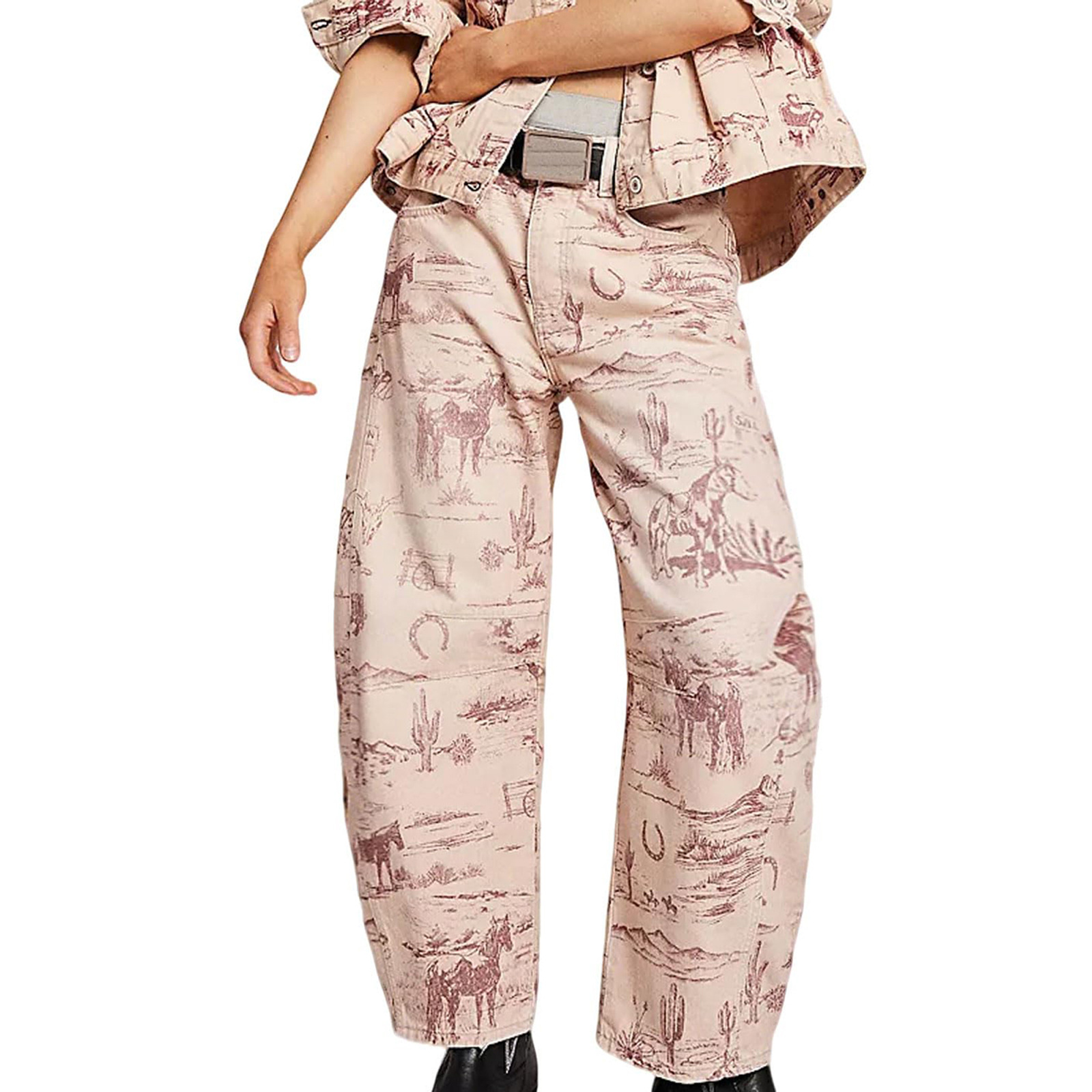 Your Luck Day Mid Rise Barrel Jeans （Buy 2 Free Shipping)
