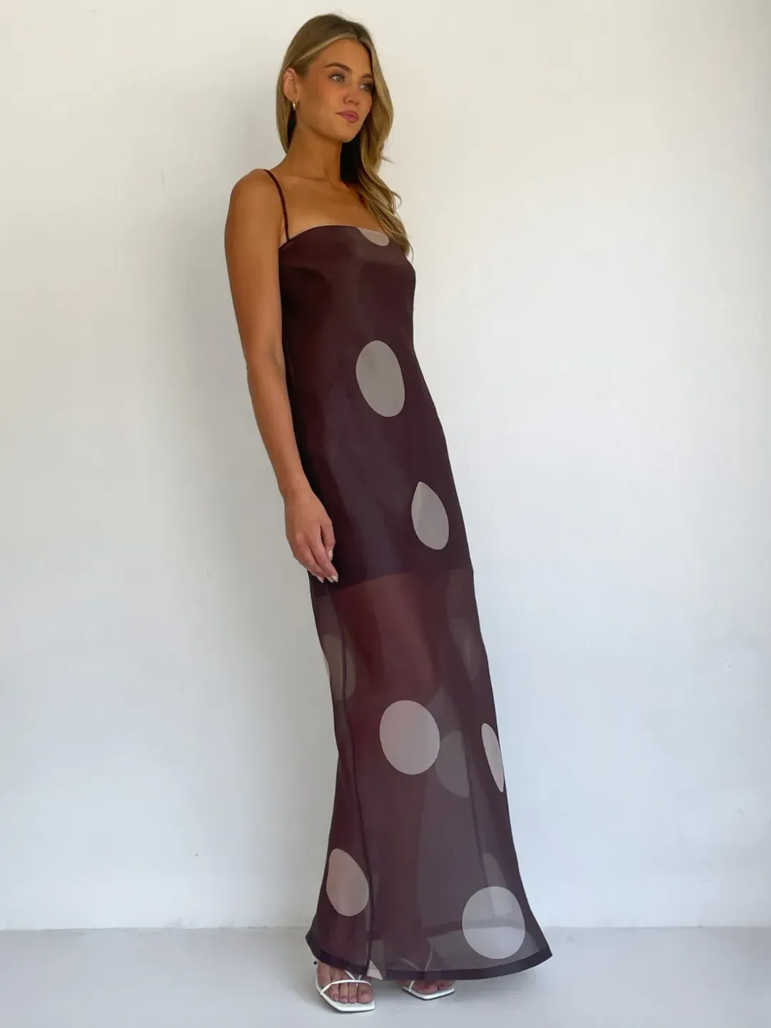 Polka dot strapless elegant long dress（Buy 2 Free Shipping)
