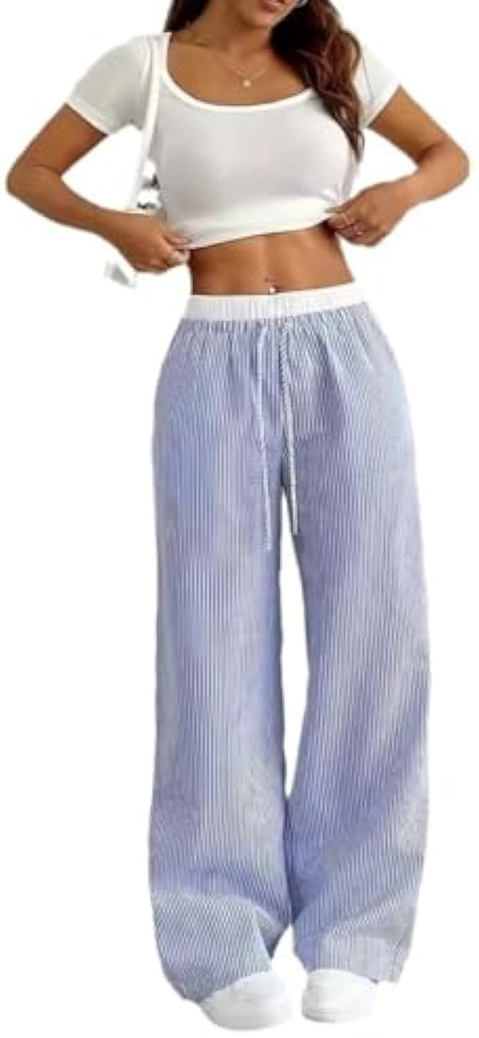 Olive Knit Fisherman Sweater and Blue Striped Pants  Set (Buy 2 Free Shipping)