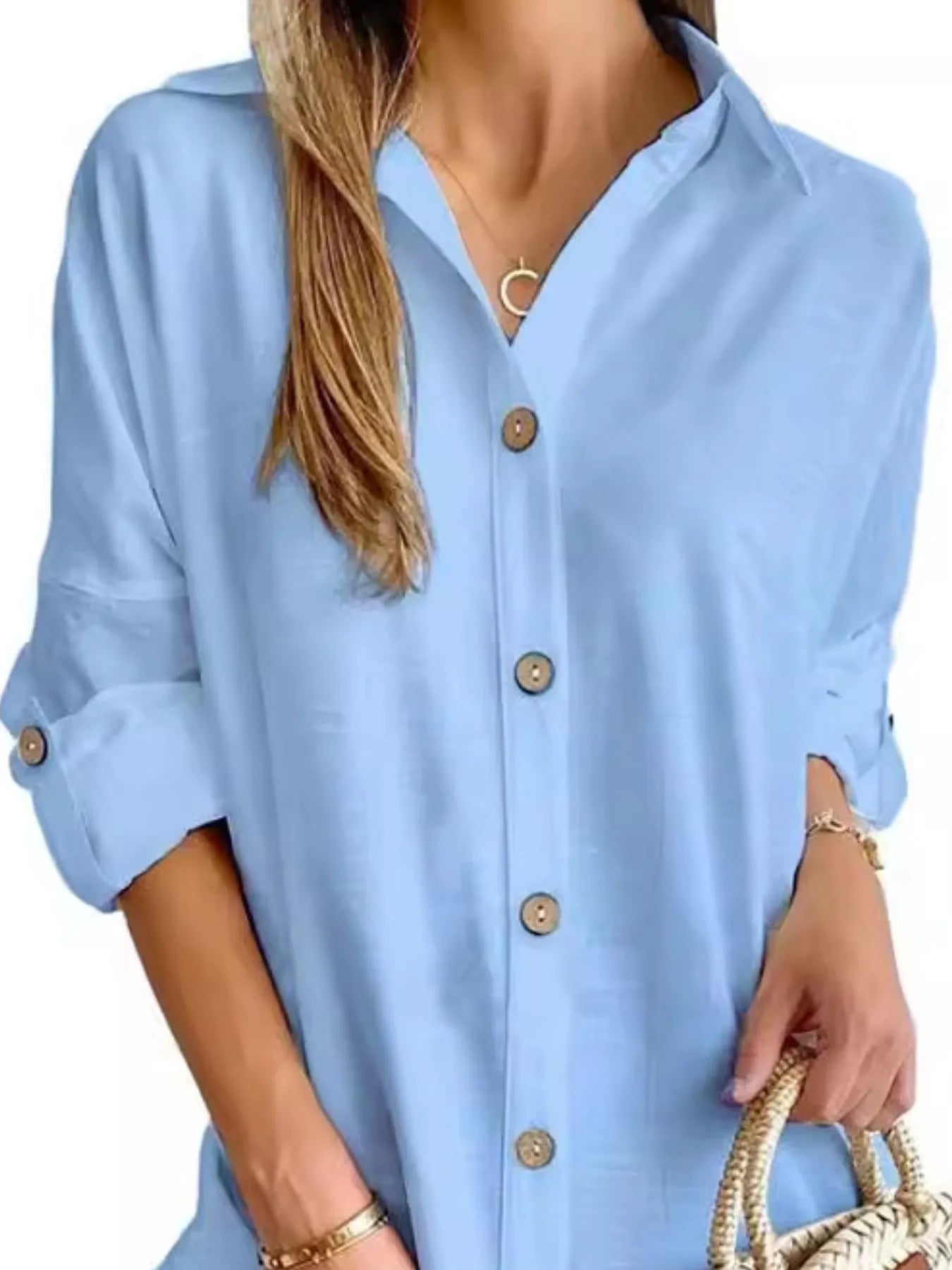 Button Down Long Sleeve Shirt Dress (Buy 2 Free Shipping)