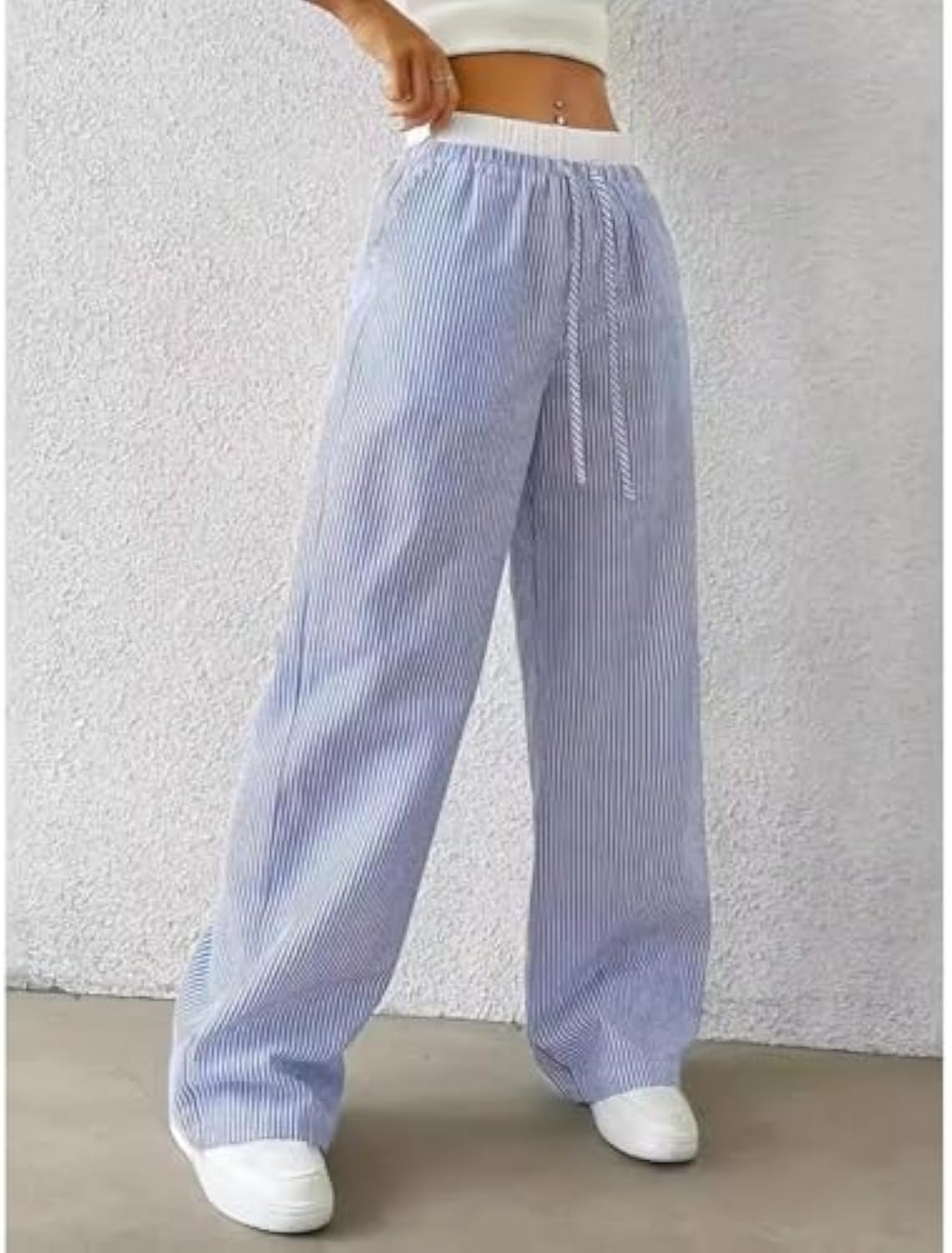 Olive Knit Fisherman Sweater and Blue Striped Pants  Set (Buy 2 Free Shipping)