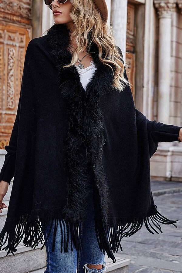 Fur collar shawl cardigan (Buy 2 Free Shipping)