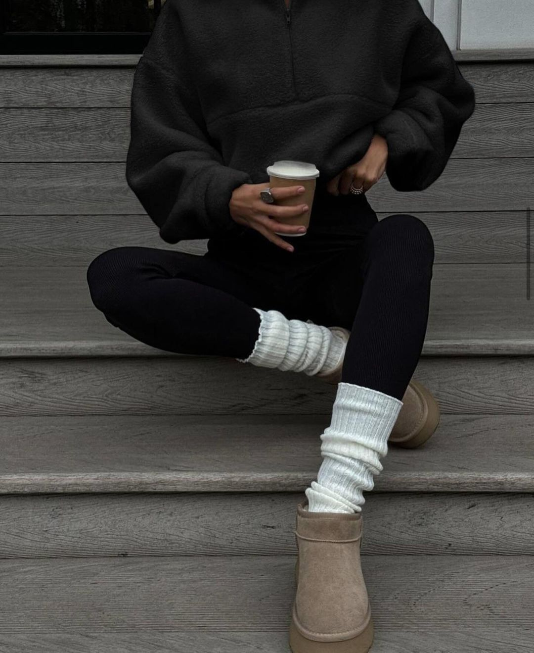 Women Ecoloft Half Zip Cloud White Jacket Pullover Sweater Fleece(Buy 2 Free Shipping)