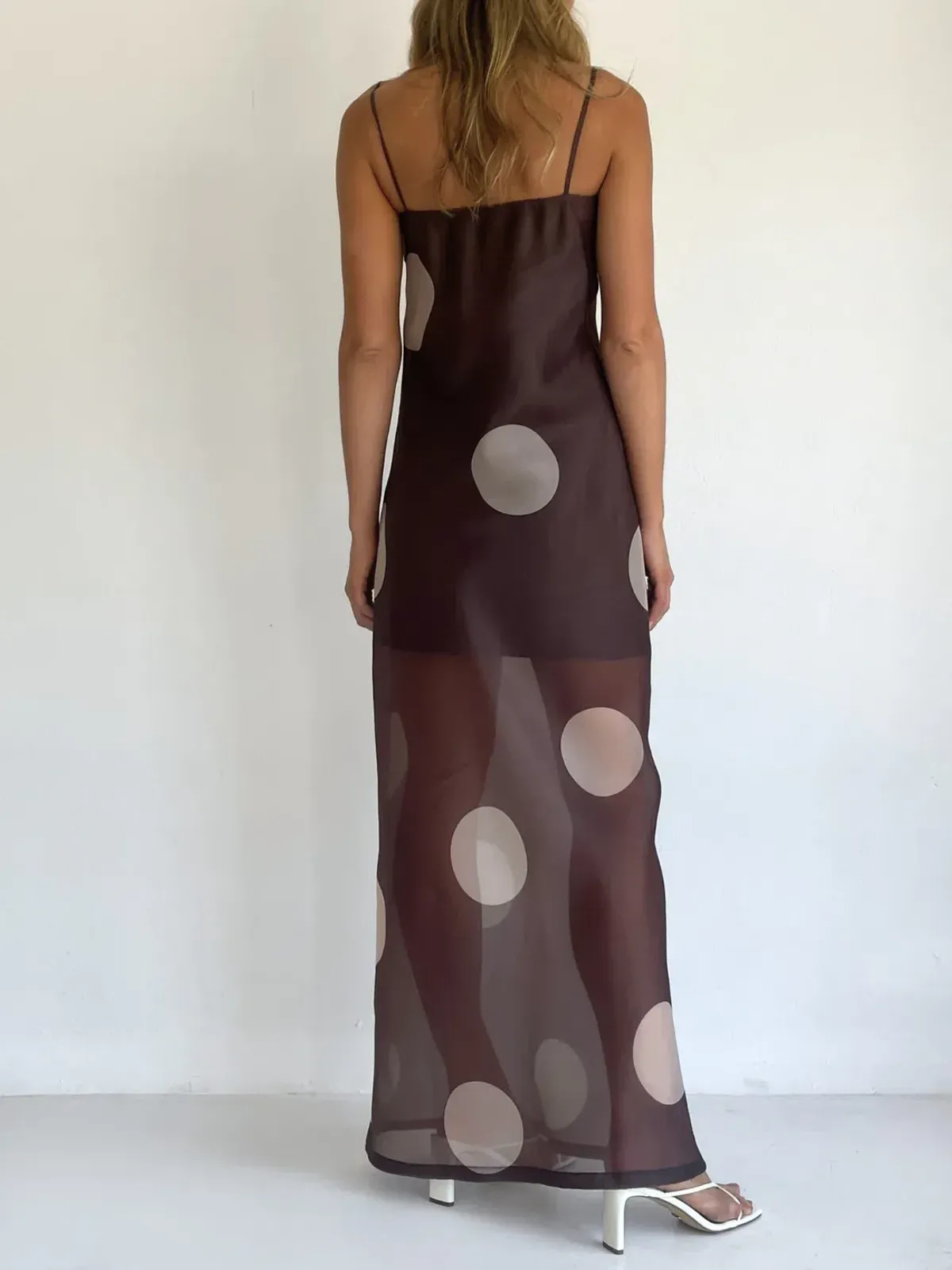 Polka dot strapless elegant long dress（Buy 2 Free Shipping)