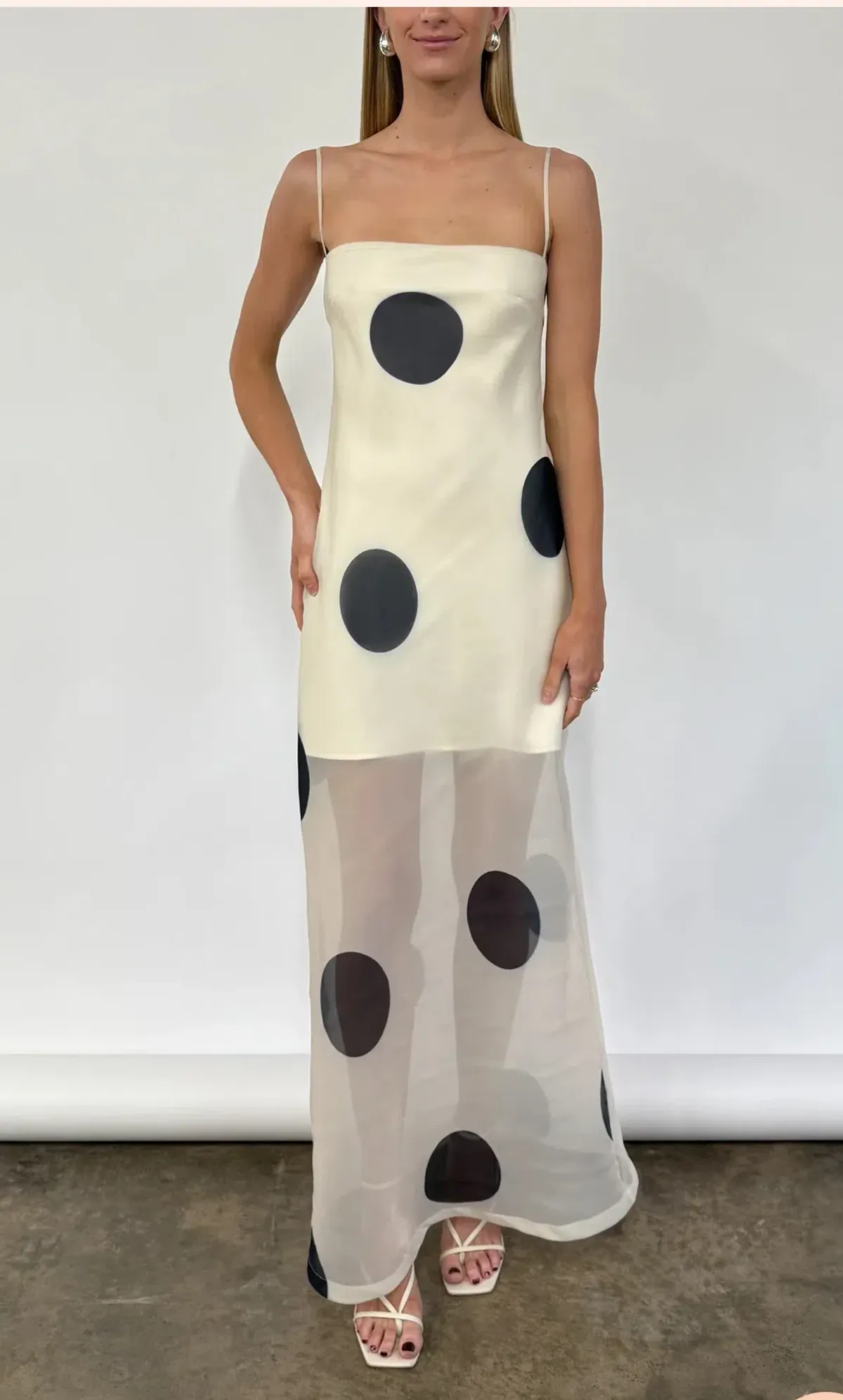 Polka dot strapless elegant long dress（Buy 2 Free Shipping)