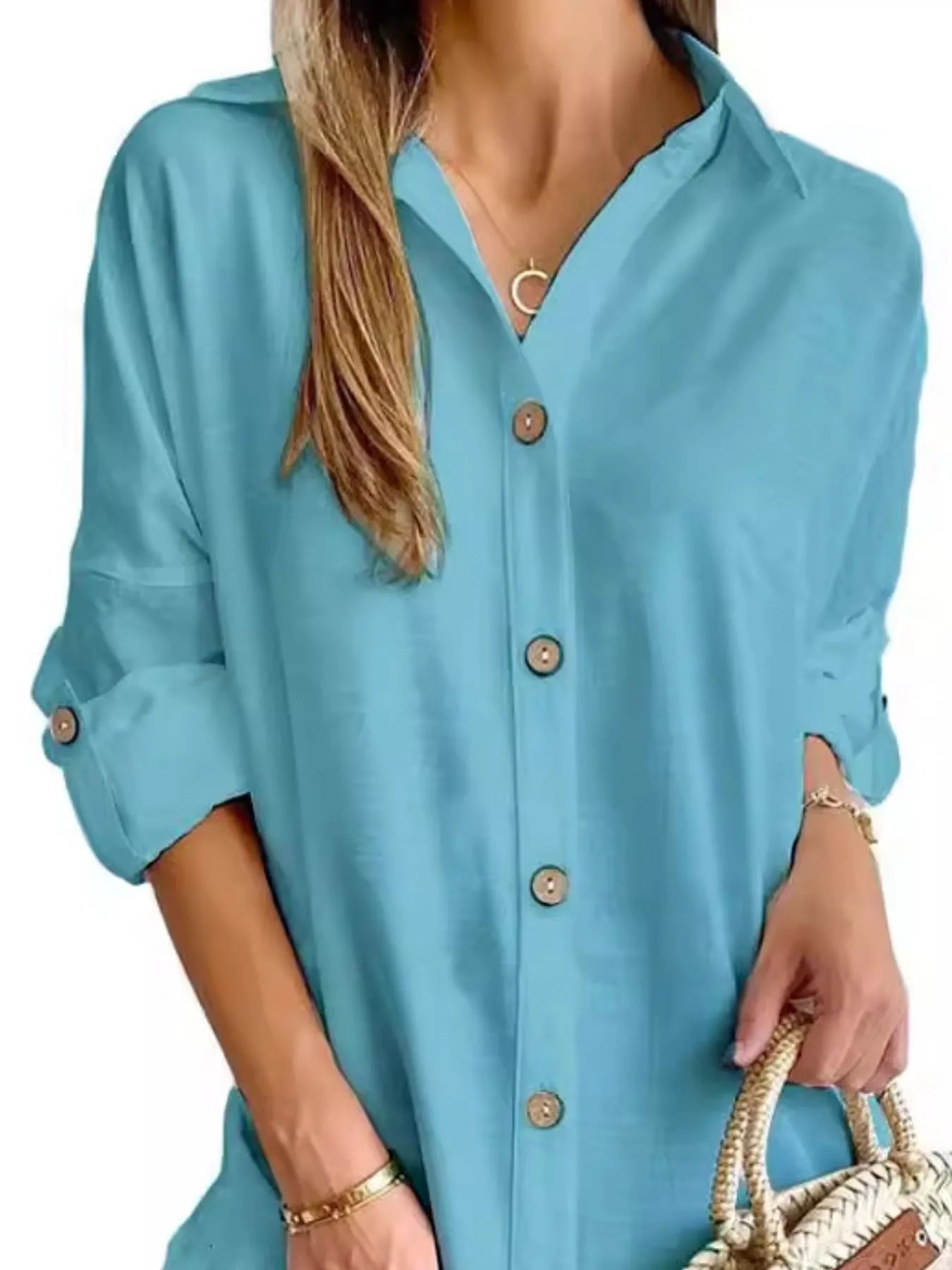 Button Down Long Sleeve Shirt Dress (Buy 2 Free Shipping)