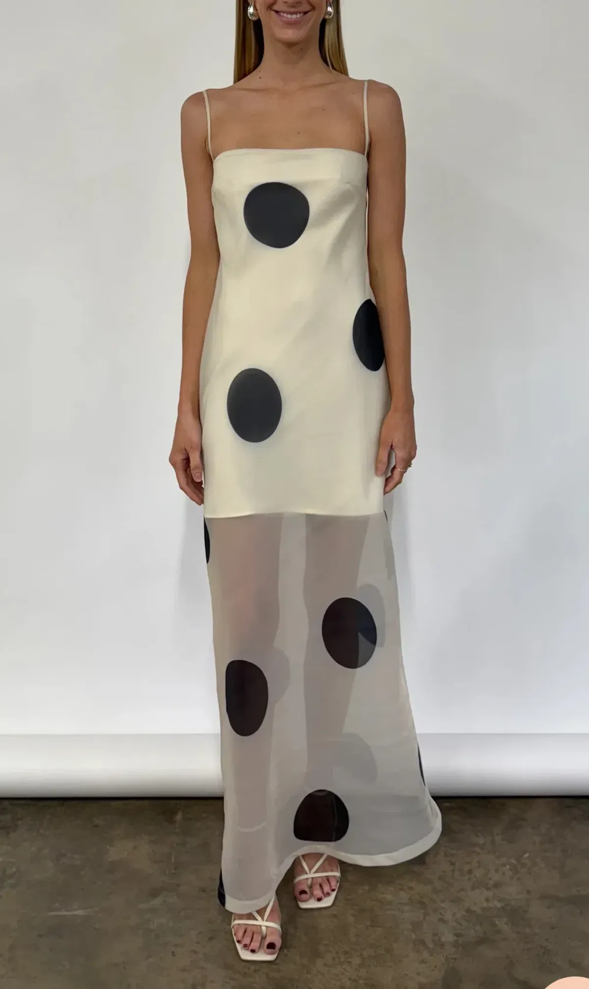 Polka dot strapless elegant long dress（Buy 2 Free Shipping)