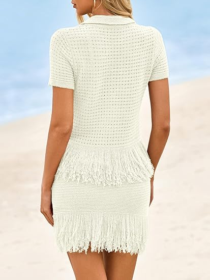 Fringe Crochet Sets Two Piece （Buy 2 Free Shipping)