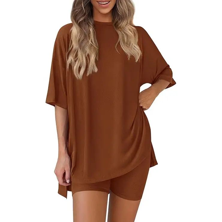 2026 Women Summer Casual Oversized Crewneck Two-Piece Set （Buy  2 Free Shipping）