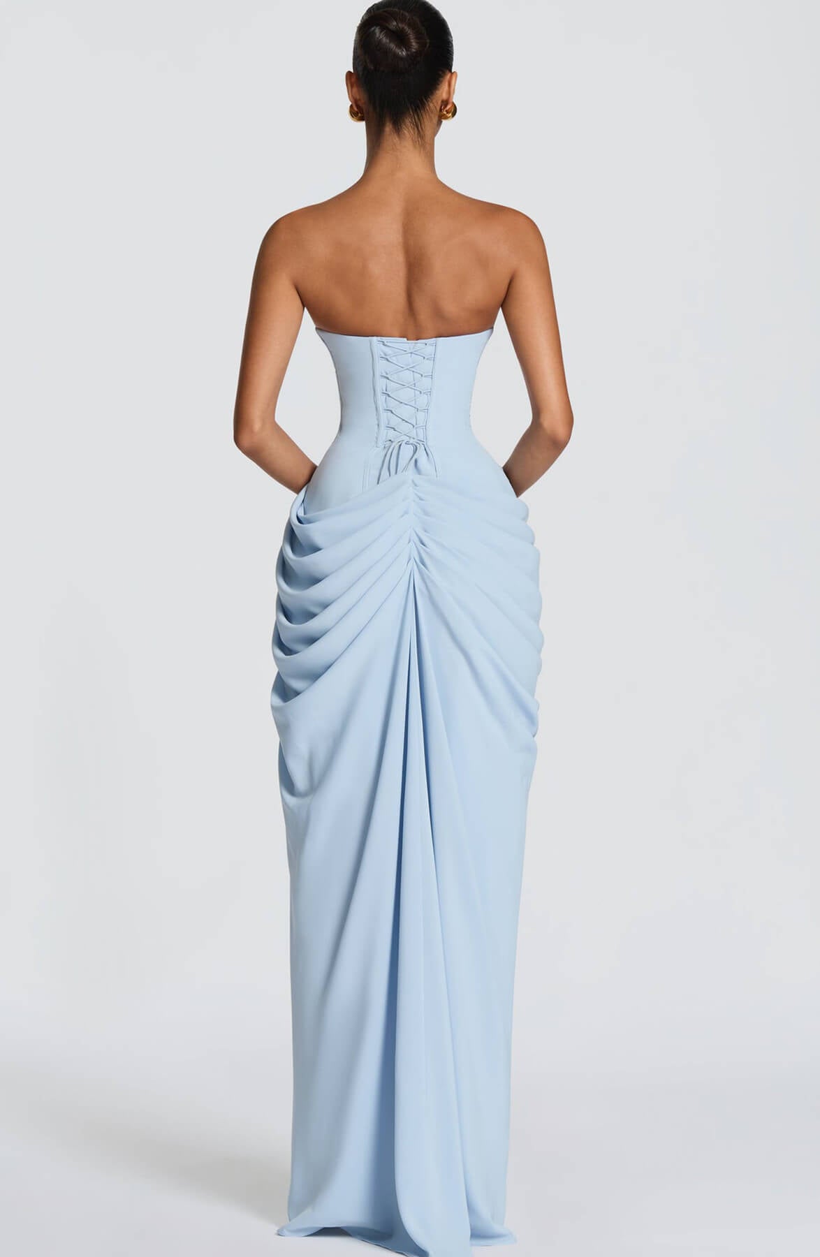 Strapless Draped High-Slit Maxi Dress （BUY 2 Free Shipping）
