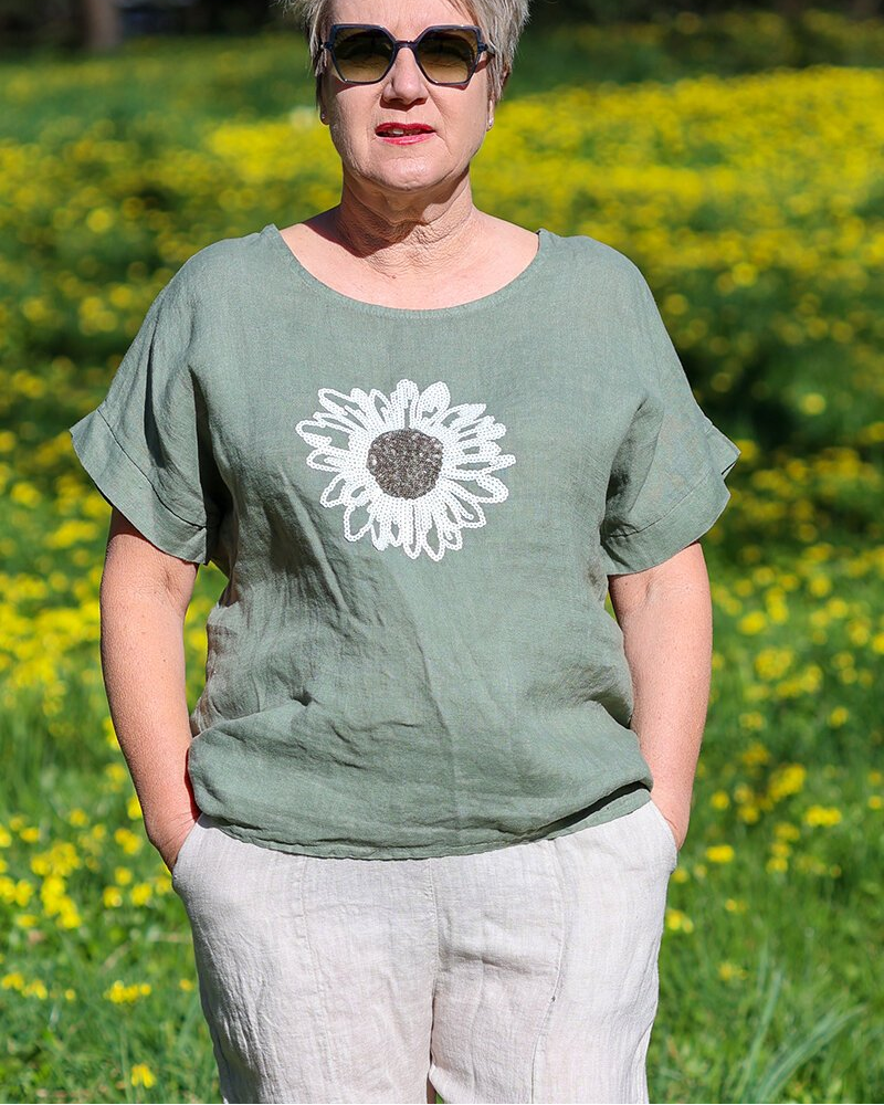 Sunflower Linen Top（Buy 3 Free Shipping)