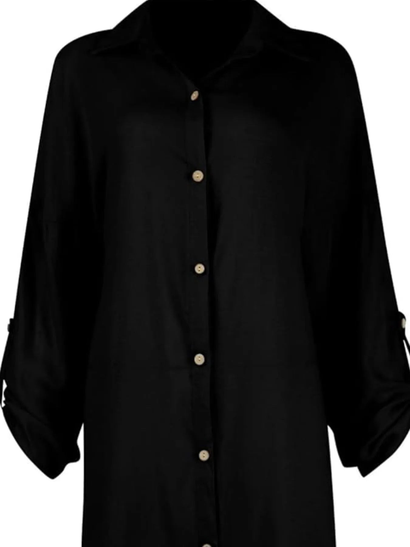 Button Down Long Sleeve Shirt Dress (Buy 2 Free Shipping)