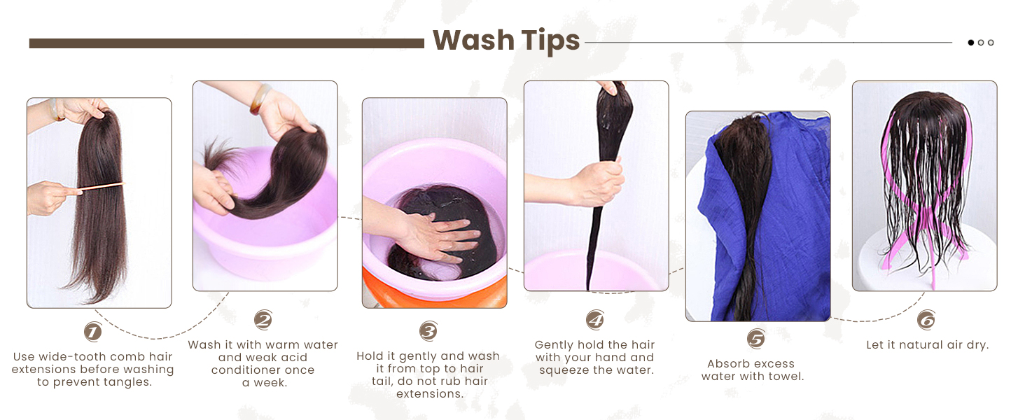 wash hair topper