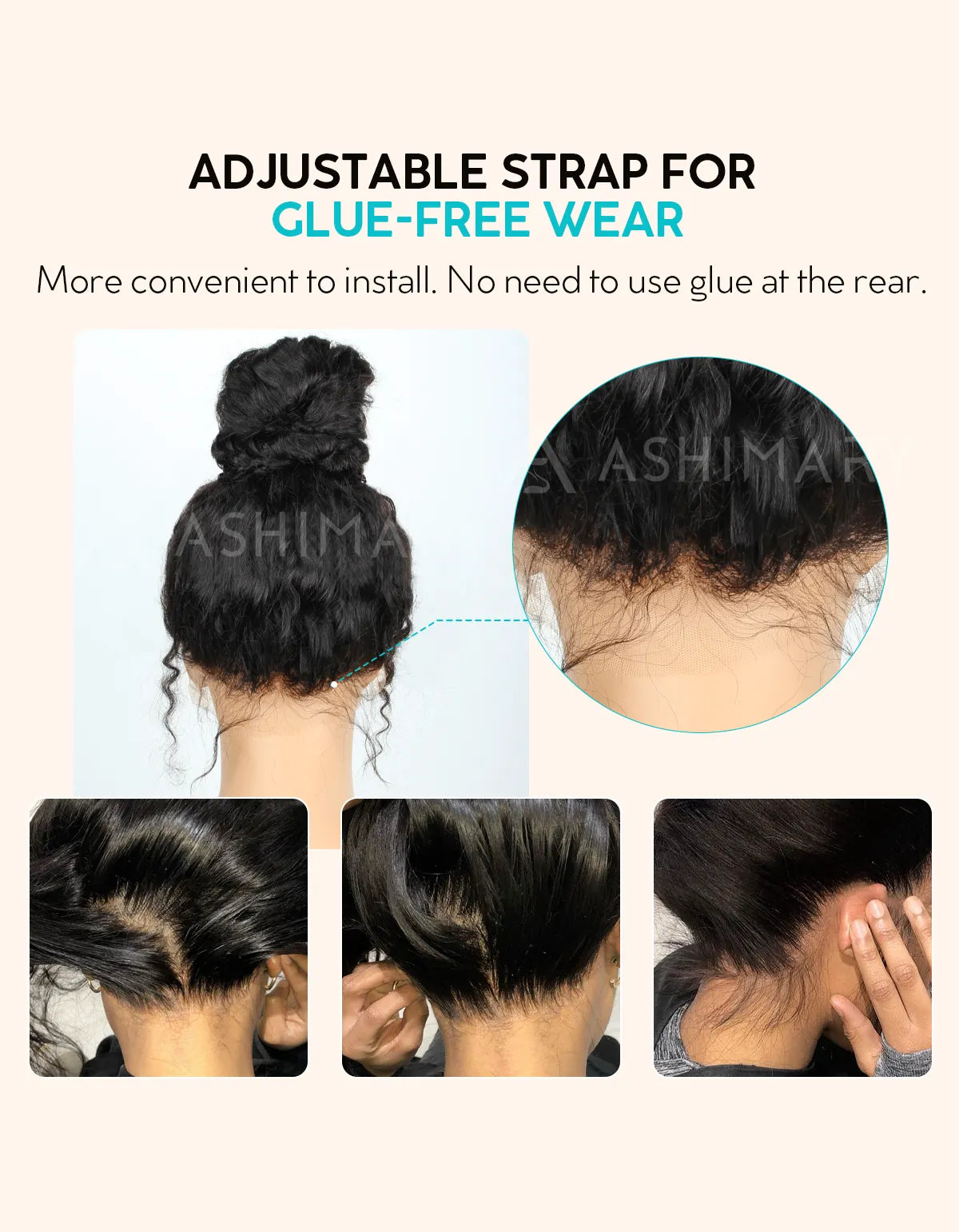 Upgrade Invisible Adjustable Strap 360 Lace Frontal Pre-bleached HD Lace Wig