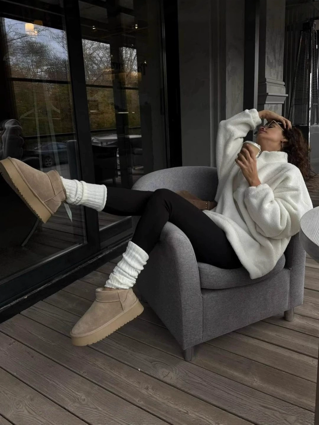 Women Ecoloft Half Zip Cloud White Jacket Pullover Sweater Fleece(Buy 2 Free Shipping)