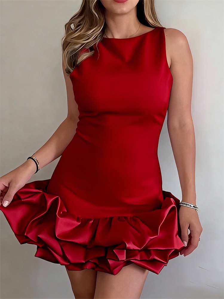 Womens Chiffon Floor-Length Brief Dress（Buy 2 Free Shipping)