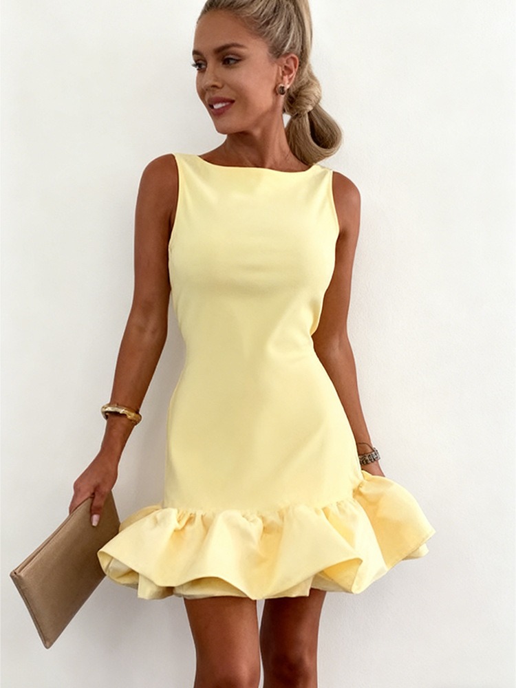 Womens Chiffon Floor-Length Brief Dress（Buy 2 Free Shipping)