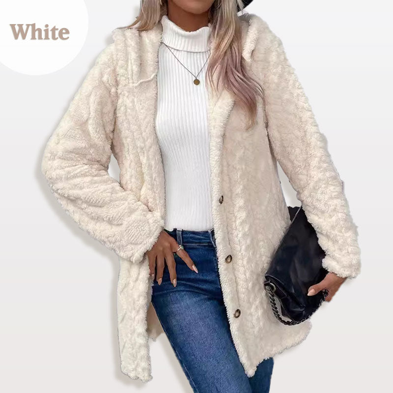 🎅 Festliche Vorratssale🧥Damen warme Jacke mit Kapuze und Rautenmuster🎁