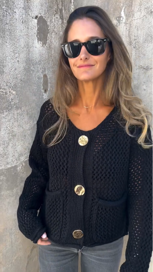 🔥Comfort Cropped Jacket with Gold Buttons（Buy 2 Free Shipping)