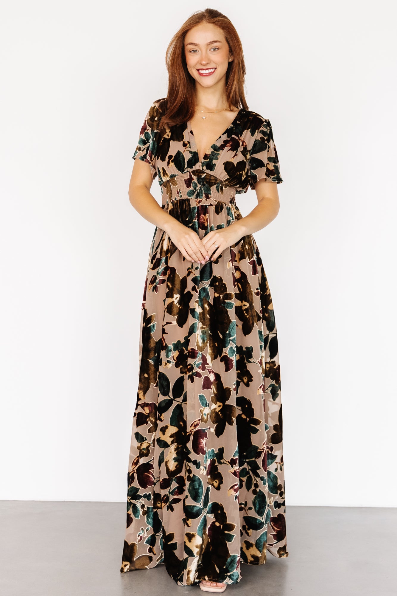 Valen Maxi Dress | Champagne Multi-Glamsiq