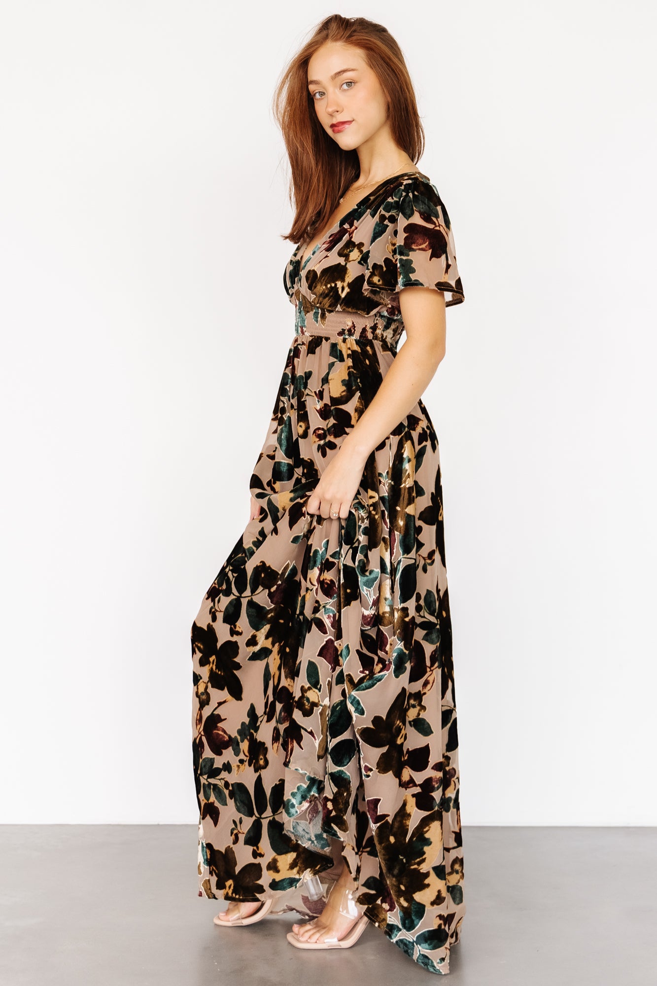 Valen Maxi Dress | Champagne Multi-Glamsiq