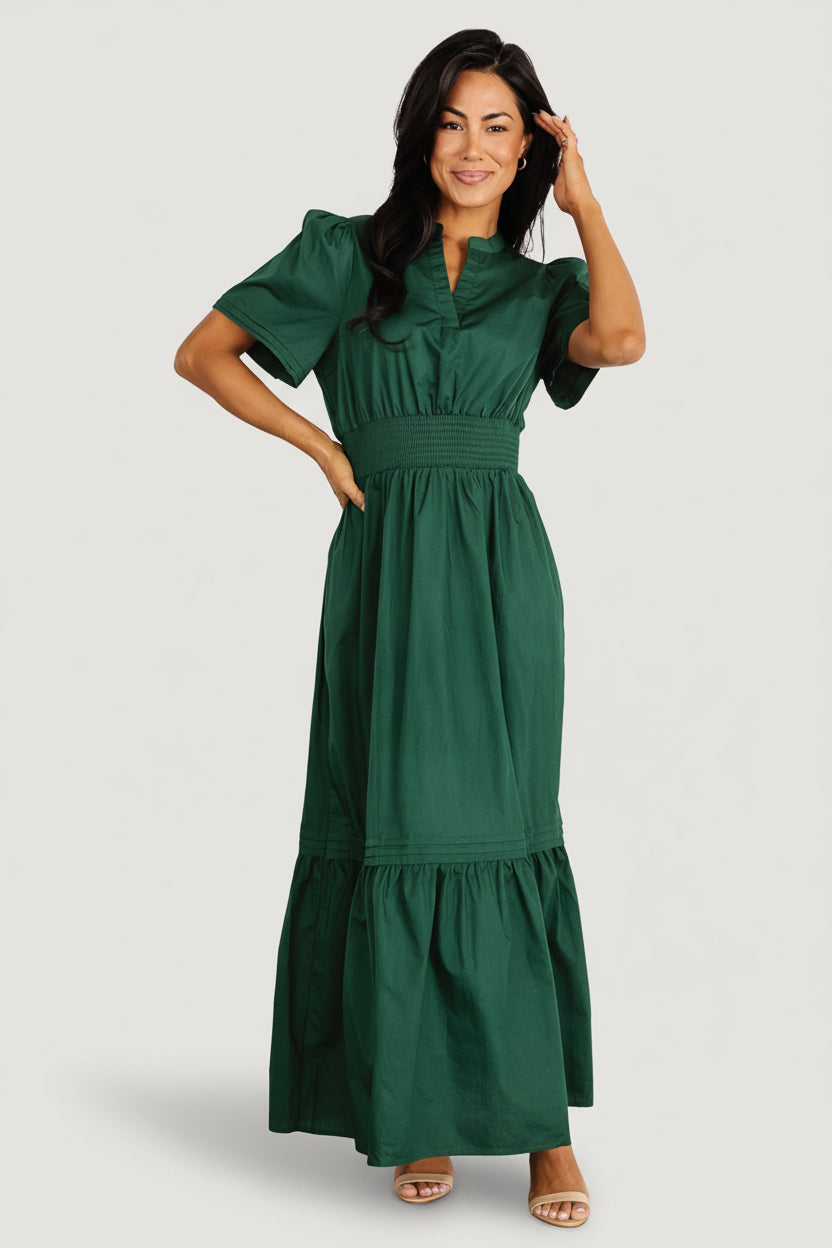 Vera Maxi Dress | Emerald-Glamsiq