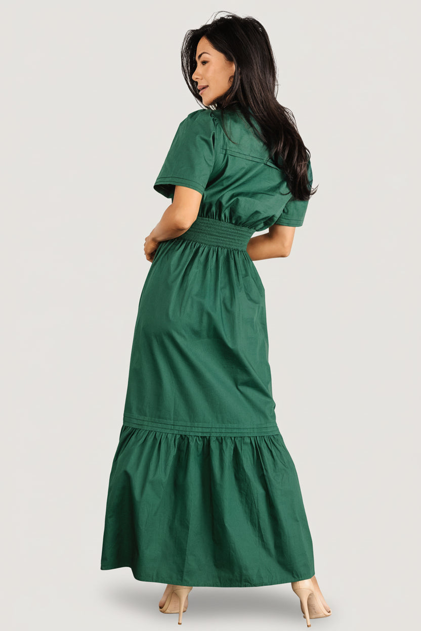 Vera Maxi Dress | Emerald-Glamsiq