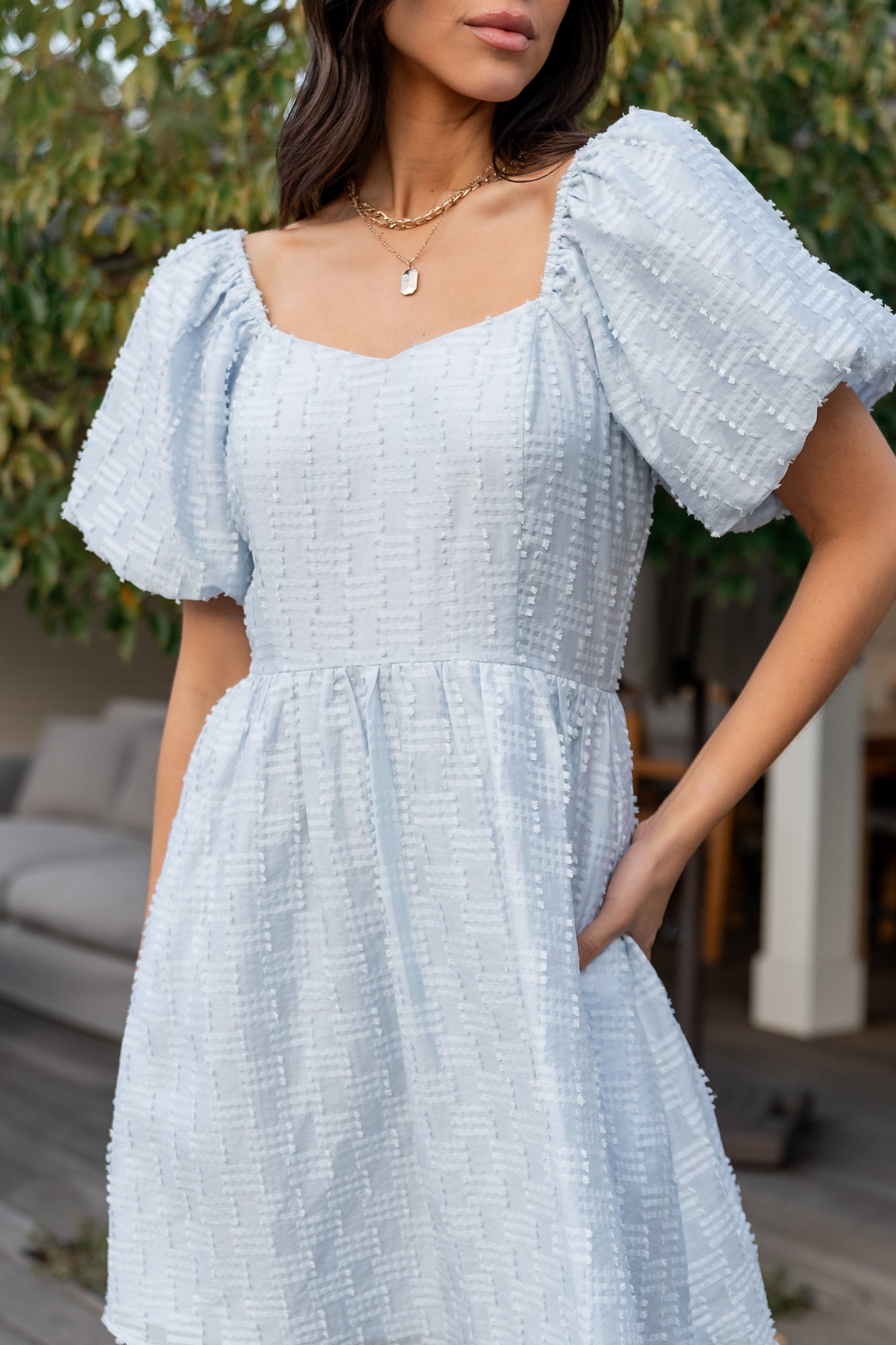 Sommer Short Dress | Light Blue-Glamsiq
