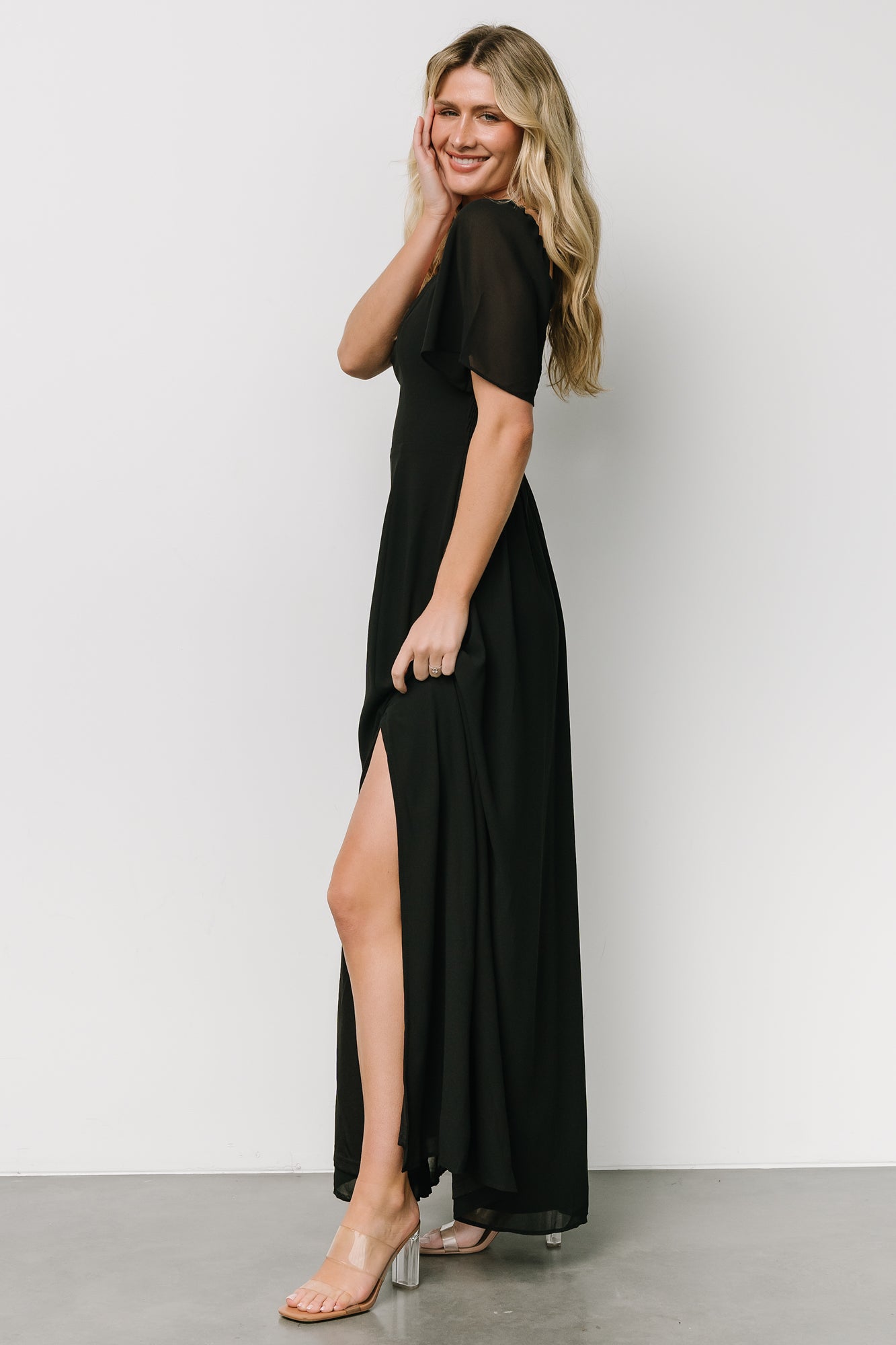 Sierra Sweetheart Maxi Dress | Black-Glamsiq