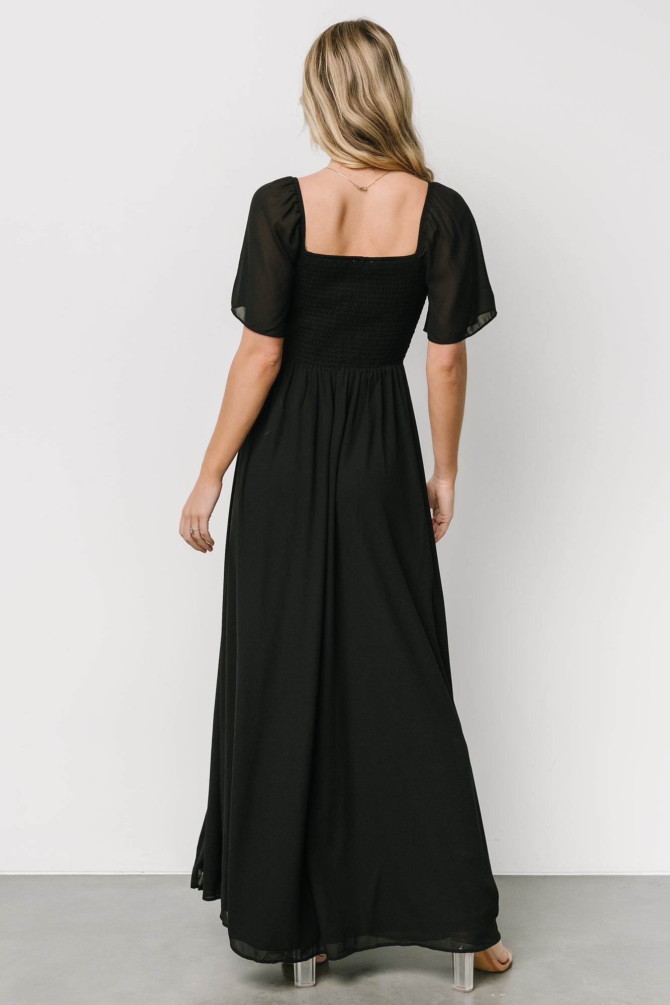 Sierra Sweetheart Maxi Dress | Black-Glamsiq
