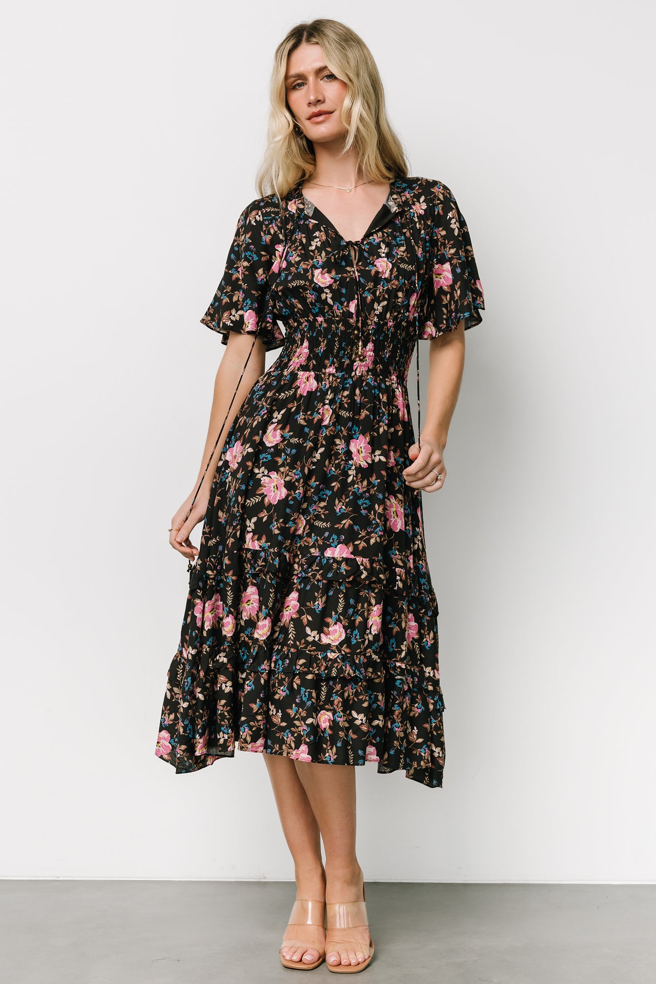 Spell Boho Midi Dress | Midnight Garden-Glamsiq