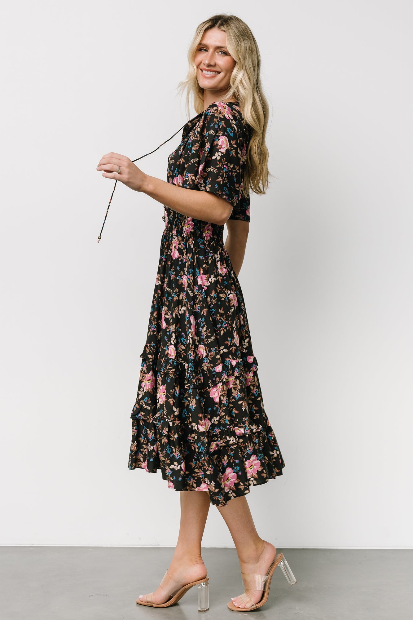 Spell Boho Midi Dress | Midnight Garden-Glamsiq
